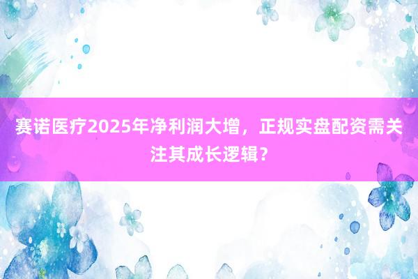 赛诺医疗2025年净利润大增,正规实盘配资需关注其成长逻辑?