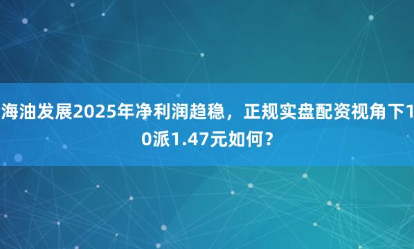 海油发展2025年净利润趋稳，正规实盘配资视角下10派1.47元如何？