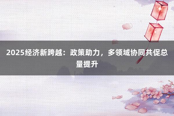 2025经济新跨越：政策助力，多领域协同共促总量提升