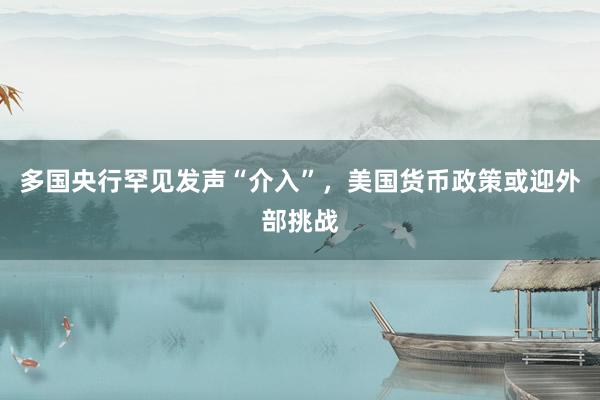 多国央行罕见发声“介入”，美国货币政策或迎外部挑战