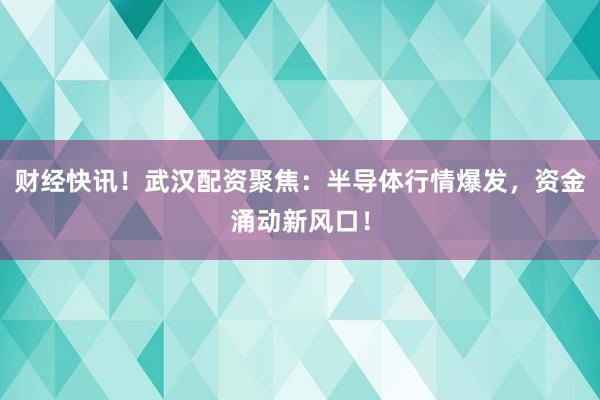 财经快讯！武汉配资聚焦：半导体行情爆发，资金涌动新风口！