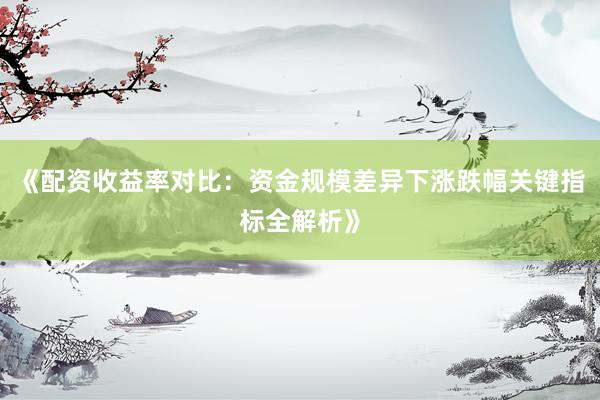 《配资收益率对比：资金规模差异下涨跌幅关键指标全解析》