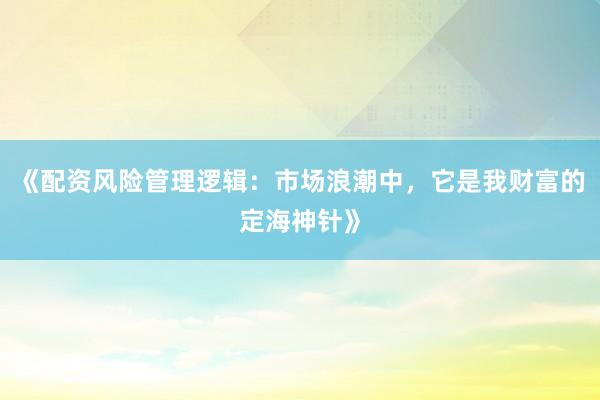 《配资风险管理逻辑：市场浪潮中，它是我财富的定海神针》
